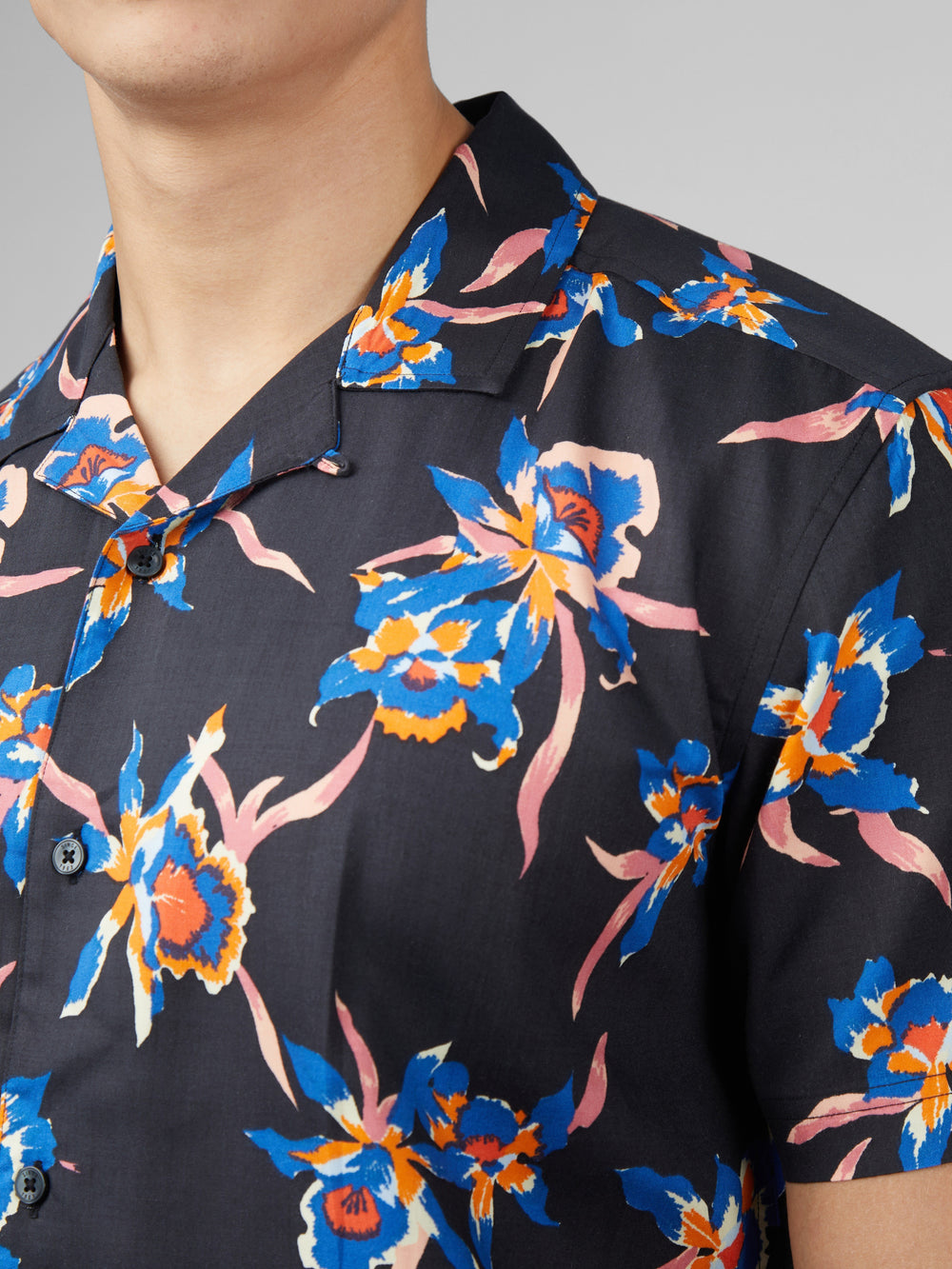 Chemises Ben Sherman Signature Botanical Print Noir | PBW-38683587